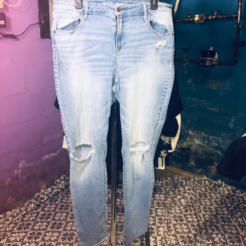 Likenew ripped rockstar skinny jeans ;16